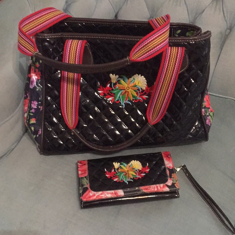 Southern Shine Floral Bag and Wallet